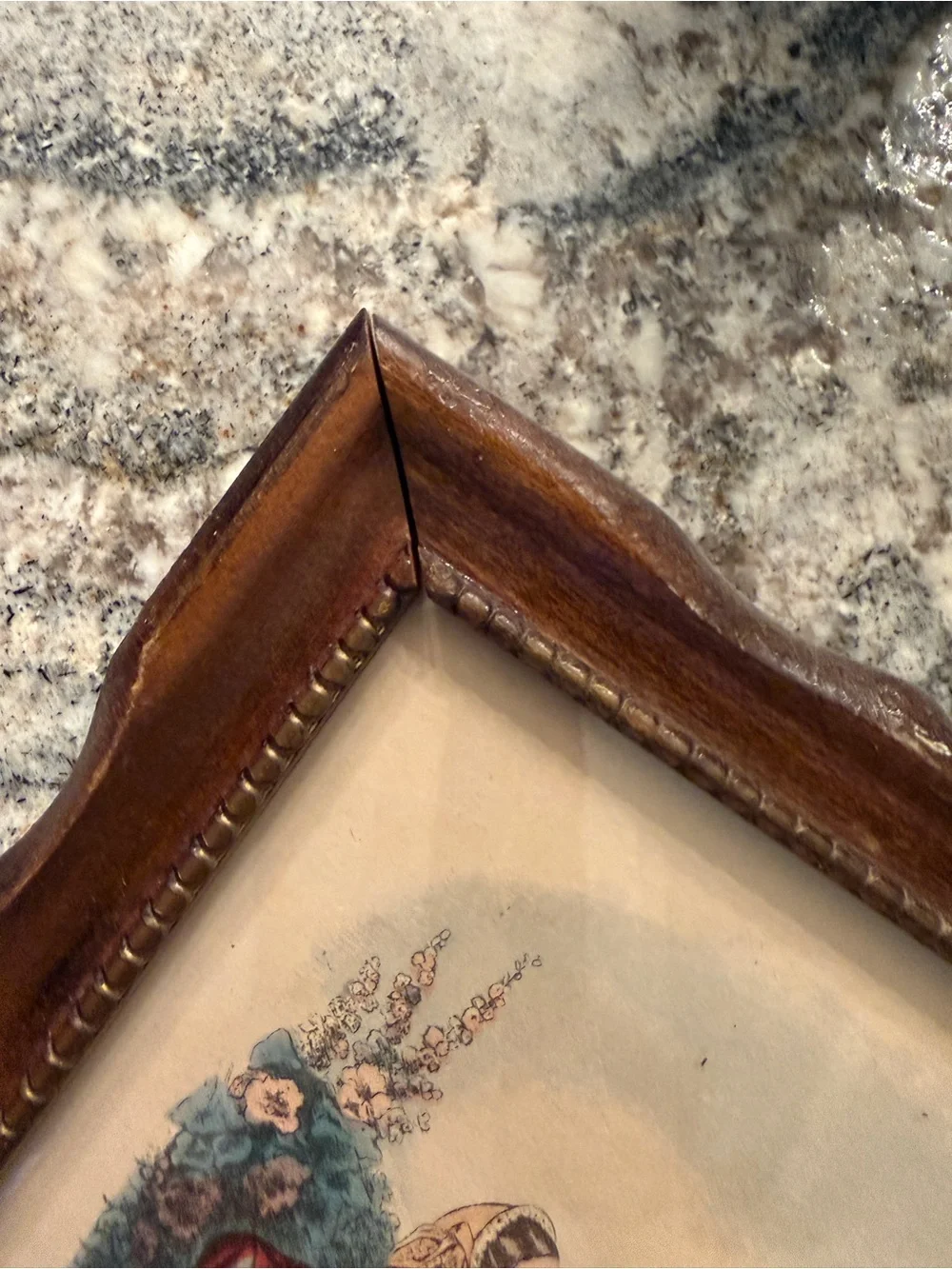 Vintage Post Civil War Art Magazine Pair of Brown Wooden Picture Frames